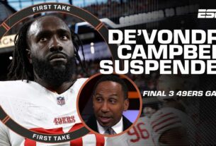 🚨 De’Vondre Campbell SUSPENDED for 3 Games! What Do Stephen A. and Shannon Sharpe Have to Say? 🚨 Don’t Miss Their Instant Reactions!