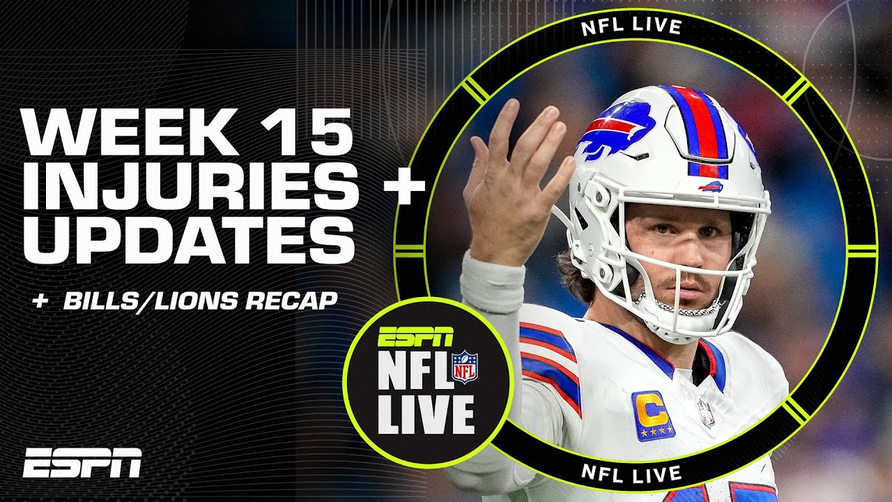 Week 15 Injury Report: Can Mahomes Make a Comeback? 🤔 What Did They Find in Josh Allen’s Shoulder Exam? 👀 | NFL Live